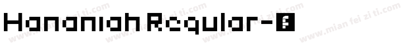 Hananiah Regular字体转换